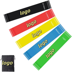 Bandas de Resistencia de Látex con Impresión Personalizada al por Mayor, Bandas Elásticas para Pilates, Gimnasio, Yoga, Entrenamiento Físico - Product Image 2