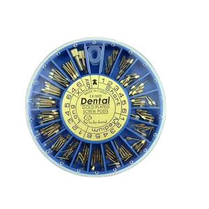 Poste de tornillo <span class=keywords><strong>dental</strong></span> de acero inoxidable chapado en oro o recubierto de titanio - Product Image 1