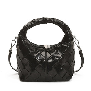PLAYMAX 2026 Elegant Classic Metal Ring Cloud Bag Hand Carry Evening Party <b>Purse</b> Premium <b>Small</b> Chain Strap Portable Woven - Product Image 6