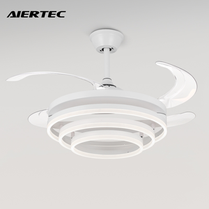 48 Inch Hiện Đại Đèn Chùm Thông Minh Trong Nhà Phòng Ngủ Chiếu Sáng Đèn Quạt Có Thể Thu Vào Từ Xa Dẫn Quạt Trần Với Ánh Sáng Cho Nhà - Product Image 1