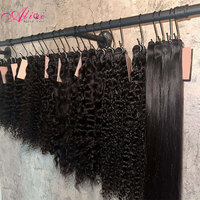 Cheveux vierges non traités de haute qualité 15A, alignés dans le sens de la cuticule, origine Vietnamienne et Cambodgienne, double épaisseur, ondulation naturelle, en paquet pour tissage