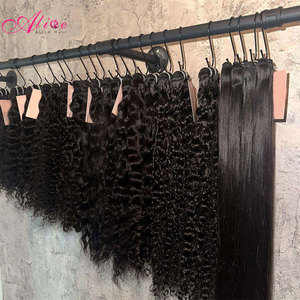 Cheveux vierges non traités de haute qualité 15A, alignés dans le sens de la cuticule, origine Vietnamienne et Cambodgienne, double épaisseur, ondulation naturelle, en paquet pour tissage - Product Image 1