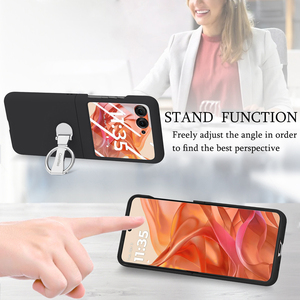 Funda Protectora Rígida para Teléfono <span class=keywords><strong>Motorola</strong></span> <span class=keywords><strong>Razr</strong></span> 50 60 con Anillo Metálico y Soporte - Product Image 3