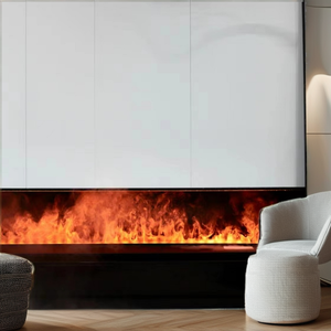2024 nuevo modelo Smart WiFi Mist chimenea 1M SS304 eléctrico incorporado madera crepitante sonido 20H tiempo <span class=keywords><strong>de</strong></span> combustión Hotel al aire libre - Product Image 2