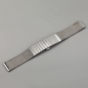 18mm 20mm 22mm <strong>24mm</strong> Stainless Steel Straight End Shark Mesh Extended <strong>Deployment</strong> <strong>Clasp</strong> Watch Strap Band Fit for SKX ROX Watches - Product Image 2