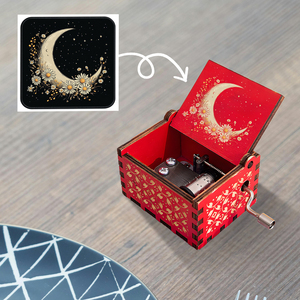 EffiPrint You Are My <strong>Sunshine</strong> Red Wooden Music Box Custom Hand-cranked Baby Kids Musical <strong>Gift</strong> with UV Printed Photo Eco-Friendly - Product Image 1