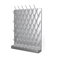 Support mural détachable simple face en acier inoxydable 304 pour tubes à essai, béchers, flacons et accessoires de mobilier de laboratoire