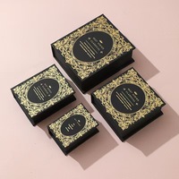 Boîte à bijoux personnalisée avec logo en estampage à chaud, recyclable, en relief, rigide, en forme de livre, avec fermeture magnétique, pour ranger les bagues et les pendentifs