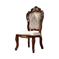 Chaise de salle à manger en cuir authentique de luxe léger, personnalisée, blanche, violette, bleue, beige, imitation de bois sculpté ancien