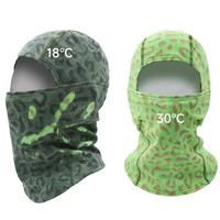 BINBEIER Vente en gros de cagoules thermoréactives, logo personnalisé, masque de ski respirant sensible à la température, changement de couleur, thermochromique, OEM