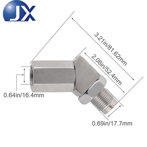 Adaptador espaciador de sensor M18x1.5 de acero de 45 grados para mecanizado CNC con mini convertidor catalítico, escape automotriz - Product Image 4