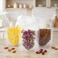 Sachet alimentaire transparent refermable à fermeture éclair, de qualité alimentaire, pour le stockage des noix, des bonbons et des fruits secs