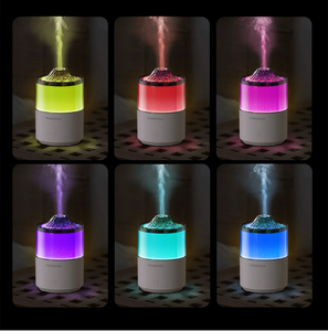 Renk gece lambası ile 200ml volkan tasarım alev Aroma YAYICI uçucu yağ koku yayıcı yangın nemlendirici - Product Image 2