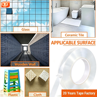 Ruban Nano Adhésif Double Face Transparent Ultra-Résistant – Gel Polyuréthane Réutilisable Étanche 1mm d'Épaisseur pour Tapis, Murs et Affiches