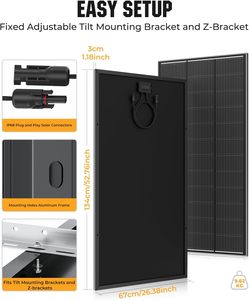 แผงโซลาร์เซลล์ AISmartlink 200 วัตต์ 18BB 25% ประสิทธิภาพสูงชนิด N 12V 200W โมโนคริสตัลไลน์ - Product Image 5