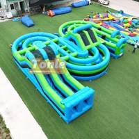Jeux interactifs d'obstacles en forme de U courses d'obstacles gonflables pour la location de fêtes