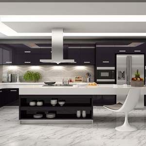 Armoires de cuisine haut de gamme à monter soi-même, en bois et panneaux, étagère de rangement, organisateur d'armoires de cuisine économique pour appartements - Product Image 6