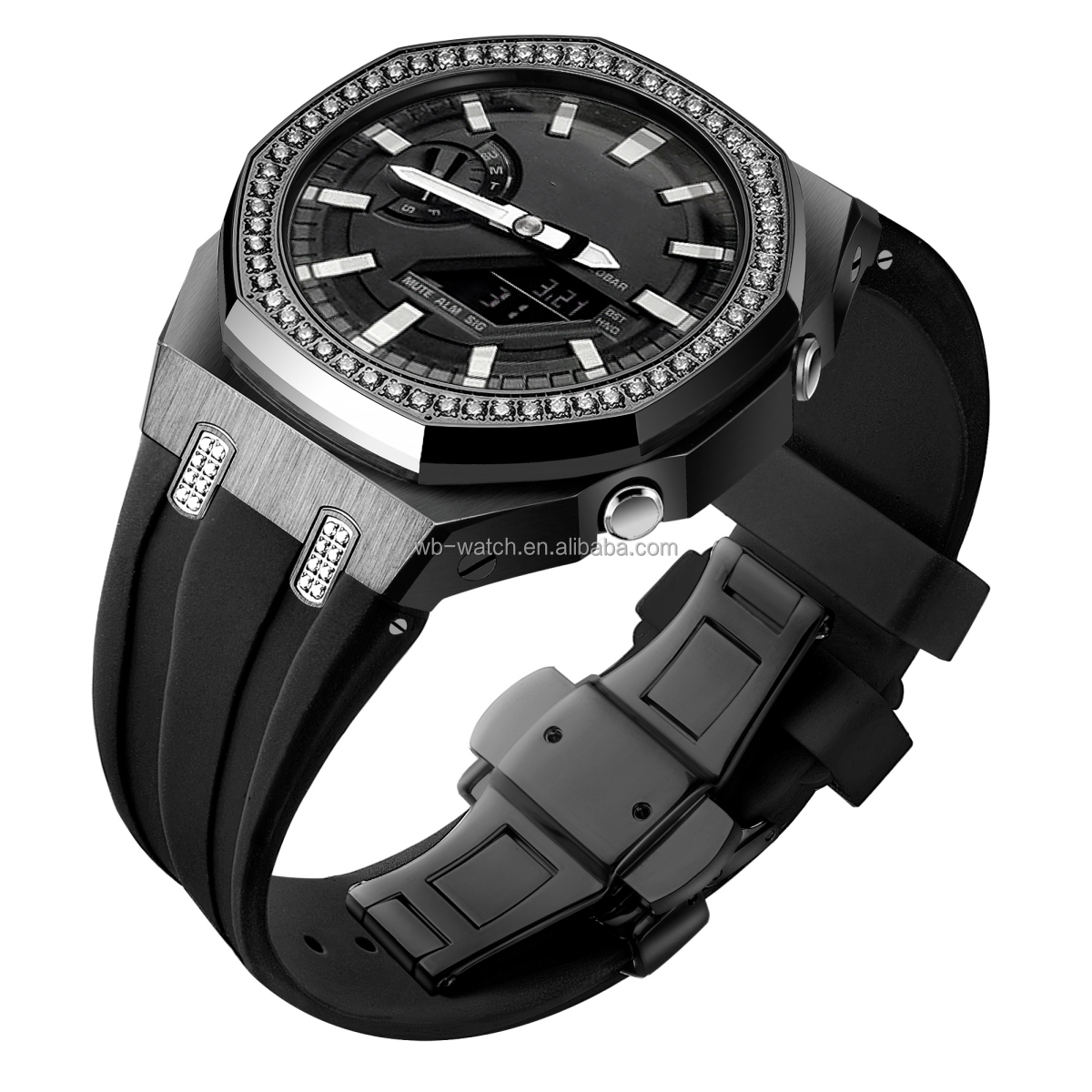 Boîtier noir + bracelet noir