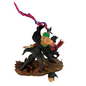 Statue de collection Premium en PVC, style Battle Damage, têtes interchangeables, Zoro, effet flamme violette, échelle 1/12, pour les fans hardcore - Product Image 1