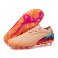 Chaussures de football professionnelles de haute qualité pour hommes et enfants, en tricot, coupe basse, crampons de football d'extérieur FG pour terrain ferme, baskets athlétiques