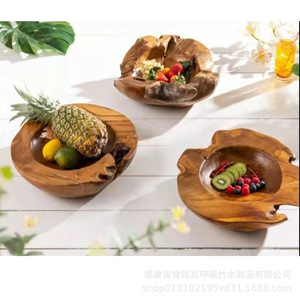 Fruit Bowl Tree Shape <b>Bamboo</b> Material Luxury Retro Style Living Room Decoration Food <b>Container</b> - Product Image 4