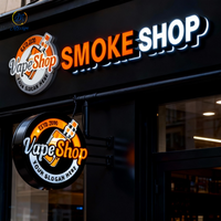 Enseigne LED pour entreprise, logo 3D, lettres en relief, publicité électronique, devanture de magasin, enseigne LED 3D pour entreprise, enseigne de magasin de tabac