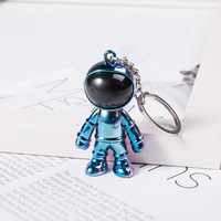 Arc-en-ciel 3D astronaute espace Robot Spaceman porte-clés porte-clés cadeau pour homme ami mode plastique dessin animé Anime cosmonaute porte-clés