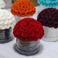 Vente en gros de roses stabilisées équateur pour toujours roses éternelles fleur préservée bon marché cadeau de la Saint-Valentin roses conservées dans une boîte cadeau
