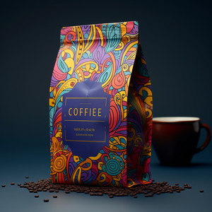 Tùy chỉnh in 12oz 500g 1KGS Coffe đậu đứng lên túi nhựa Ziplock Mylar Túi phẳng đáy bao bì cà phê có van - Product Image 3