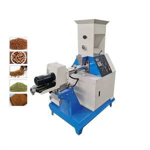 Small automatic pet food small poultry feed making dog food extruder machine