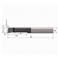 Barre de perçage en carbure durci série MTR pour l'acier allié, outils de perçage CNC pour petits trous, haute performance, miniature personnalisée