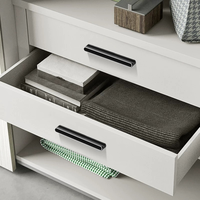 Tiradores de aluminio personalizados de fábrica, negro mate y dorado, tiradores ocultos para gabinetes de cocina, herrajes para armarios al por mayor