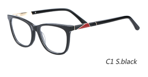 Populaire Klassieke Kleine Kat Eye Frame Acetaat Optische Bril Met Metalen 3d Geprint Bril Frame Unisex Stijl - Product Image 3