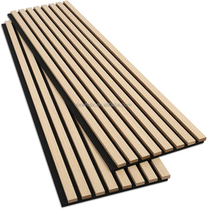 Panneaux acoustiques en polyester Akupanel, design moderne en lattes de bois, finition placage, écologiques, ignifuges, imperméables, pour hôtel et <span class=keywords><strong>studio</strong></span> - Product Image 3