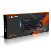 Clavier mécanique programmable pleine taille Lk169 DAREU pour ordinateur de bureau/ordinateur portable, filaire, rétroéclairage LED, touches bicolores annotées