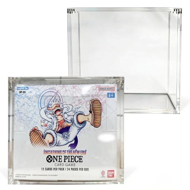 Magnetic UV Resistance Acrylic Display Case Protector for One Piece TCG OP-01 Reprint English Booster Box Trading Card Game Box
