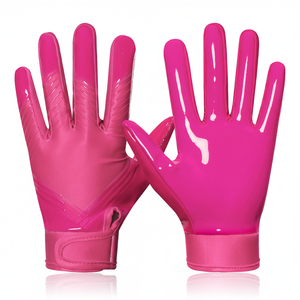 Gants récepteurs américains haute performance Gants de football en cuir sur mesure Technologie de capture collante en maille respirante - Product Image 1