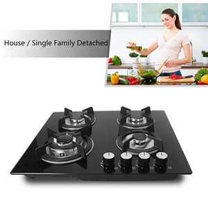 Appareils de cuisson, cuisinière à gaz encastrable sur plan de travail, 4 brûleurs, plaque de cuisson en verre, cuisinière à gaz domestique à prix avantageux et très vendue - Product Image 4