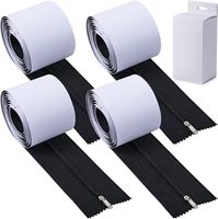 Cremallera autoadhesiva continua con doble deslizador reversible de nailon, impermeable y resistente a la intemperie, rollo de yardas No 5 # 3 Fundas al por Mayor