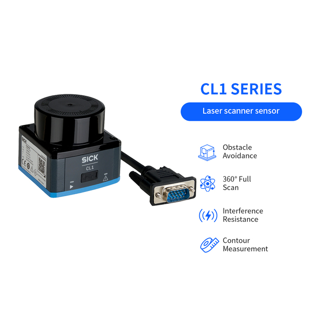 S-ICK Original CL1 Laser Scanning Sensor Original Genuine Industrial Safety LiDAR Sensor for Area Monitoring & Automation