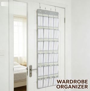 Organizador Colgante para Puerta, Bolsa de Almacenamiento Multiusos para Armario, para Calcetines, Ropa Interior, Bufandas, Organizador de Armario que Ahorra Espacio - Product Image 1