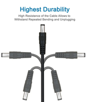 Cable convertidor USB-A macho a DC 5.5mm*2.1mm macho OEM/ODM, elevador de voltaje de 5V a 9V 12V para portátil