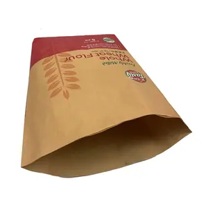 Riciclabile 1kg 10kg 25kg panificio Maida farina in polvere sacchetti di carta