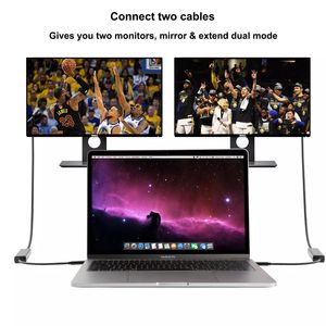 Cable USB tipo C 1,8 a VGA 3,1 P 60Hz, Adaptador convertidor macho a macho para proyector de ordenador portátil, 1080 <span class=keywords><strong>m</strong></span> - Product Image 3