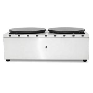 Máquina de crepé de Gas glp giratoria automática de acero inoxidable, dos cabezales, 40Cm + 40Cm, alta calidad - Product Image 5