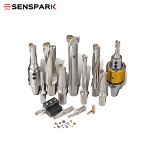 Portaherramientas de taladro en U indexable 4D <span class=keywords><strong>WC</strong></span> de base plana con refrigeración interna para torno CNC, herramienta de perforación rápida de agujeros profundos SENSPARK - Product Image 2