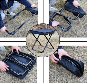 Silla Plegable Ligera y Portátil para Camping, Senderismo, Pesca, Playa, Parque y Actividades al Aire Libre, Color Negro - Product Image 5