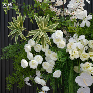 Décoration florale suspendue Mori Wedding, imprimée en 3D, avec hortensias, marguerites et coquelicots, pour petite scène, maquillage rouge et photographie - Product Image 4