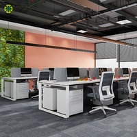 Bureau moderne commercial de poste de travail de 8 places de meubles d'affaires pour le personnel