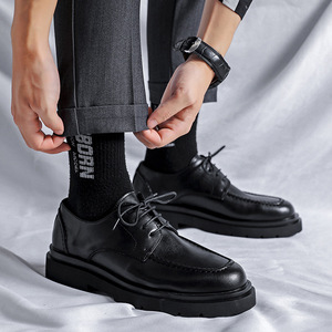 รองเท้าหนังแท้ผู้ชายแฟชั่นปี 2026 ทรง Chunky เพิ่มความสูง เหมาะสำหรับชุดสูทธุรกิจ รองเท้าอ็อกซ์ฟอร์ด รองเท้าทำงานหนังสำหรับผู้ชาย - Product Image 3